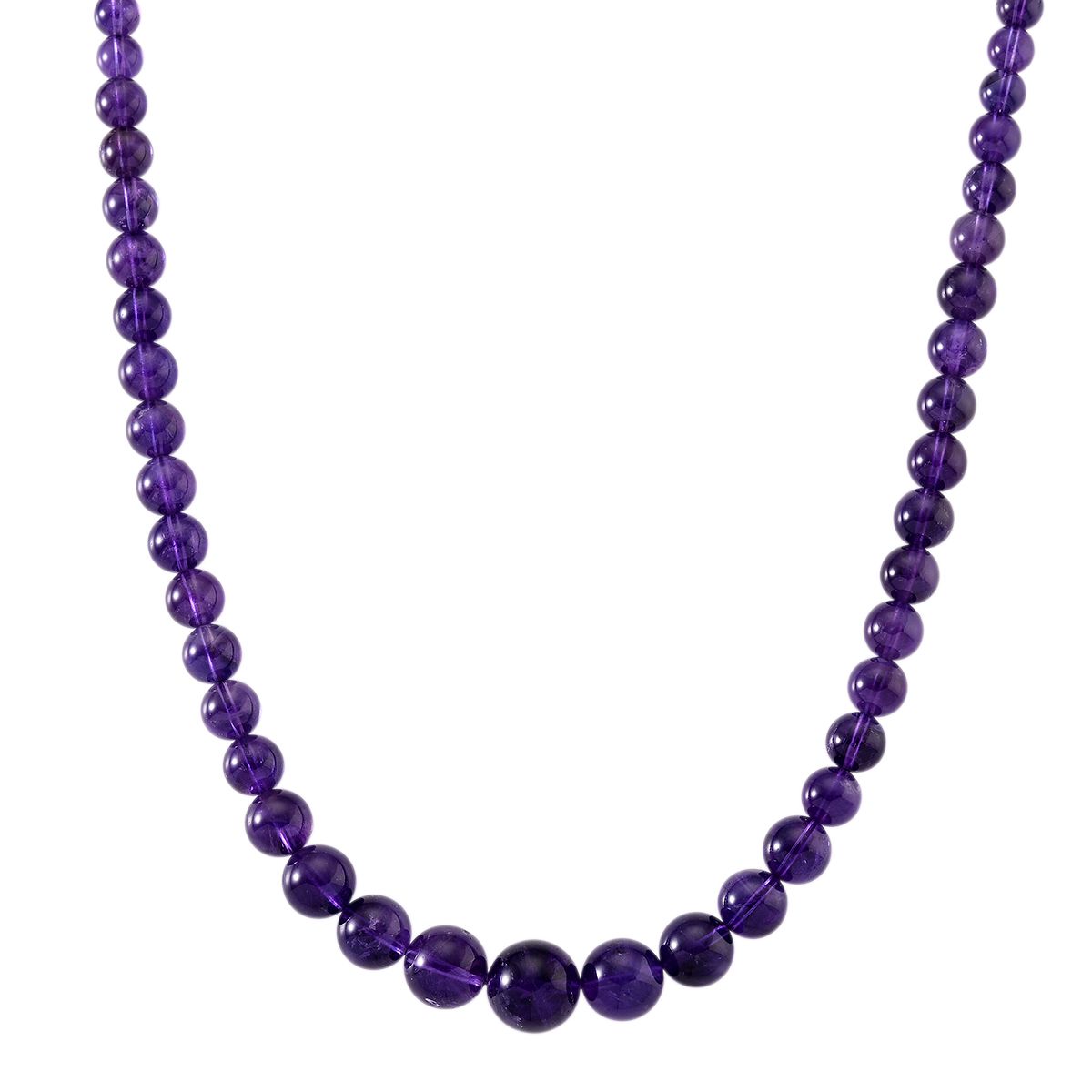 D'Joy AAA Afrikanischer Amethyst Halskette ca. 50 cm 925 Silber rhodiniert ca. 350.00 ct