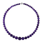 D'Joy AAA Afrikanischer Amethyst Halskette ca. 50 cm 925 Silber rhodiniert ca. 350.00 ct
