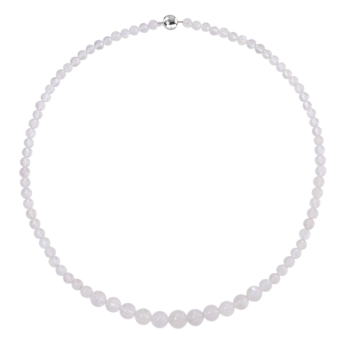 D'Joy AAA Regenbogen Mondstein Halskette ca. 50 cm 925 Silber rhodiniert ca. 140,00 ct.