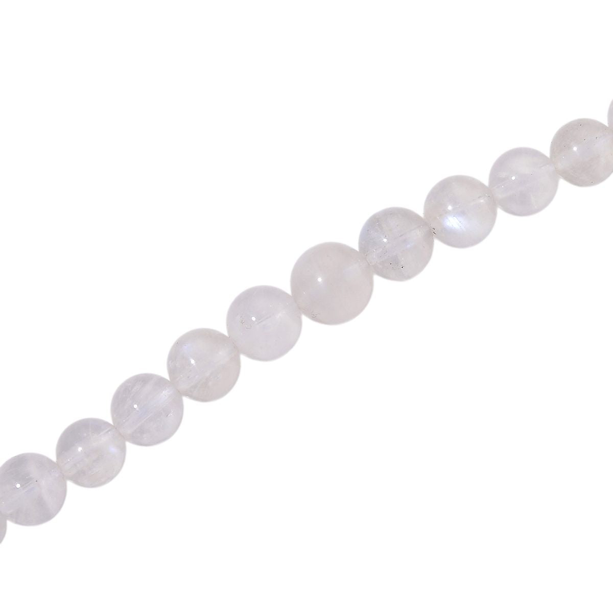 D'Joy AAA Regenbogen Mondstein Halskette ca. 50 cm 925 Silber rhodiniert ca. 140,00 ct.