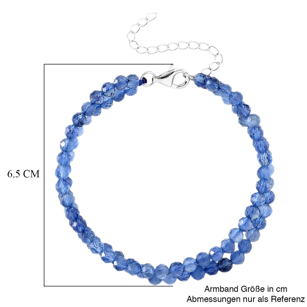 D'Joy Santamaria Aquamarin Armband ca. 18 cm + 5 cm Extender, 925 Silber rhodiniert ca. 30,00 ct.