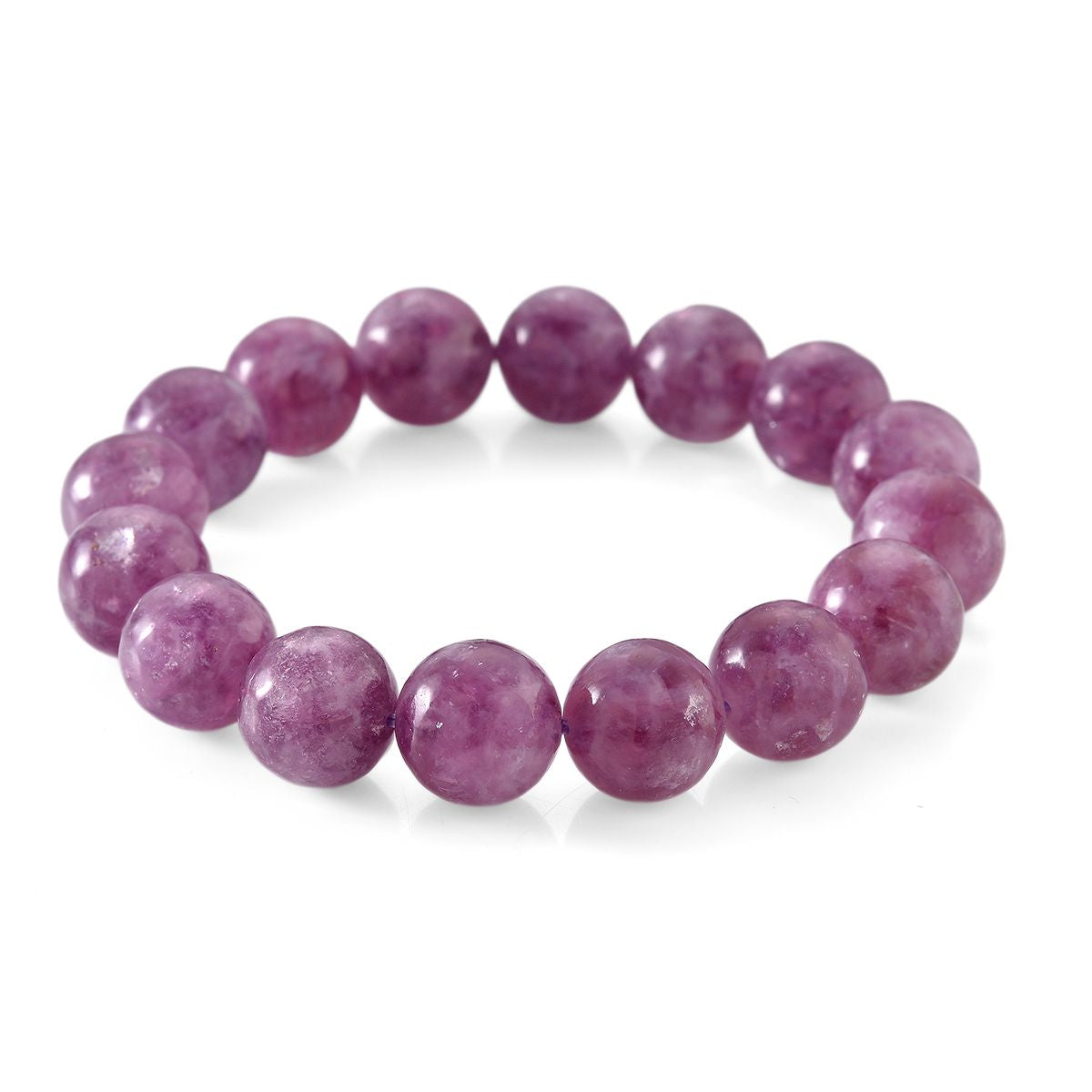 Lila Lepidolith Armband Flexibles (ca. 18-19 cm) ca. 240,00 ct.