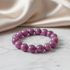 Lila Lepidolith Armband Flexibles (ca. 18-19 cm) ca. 240,00 ct.