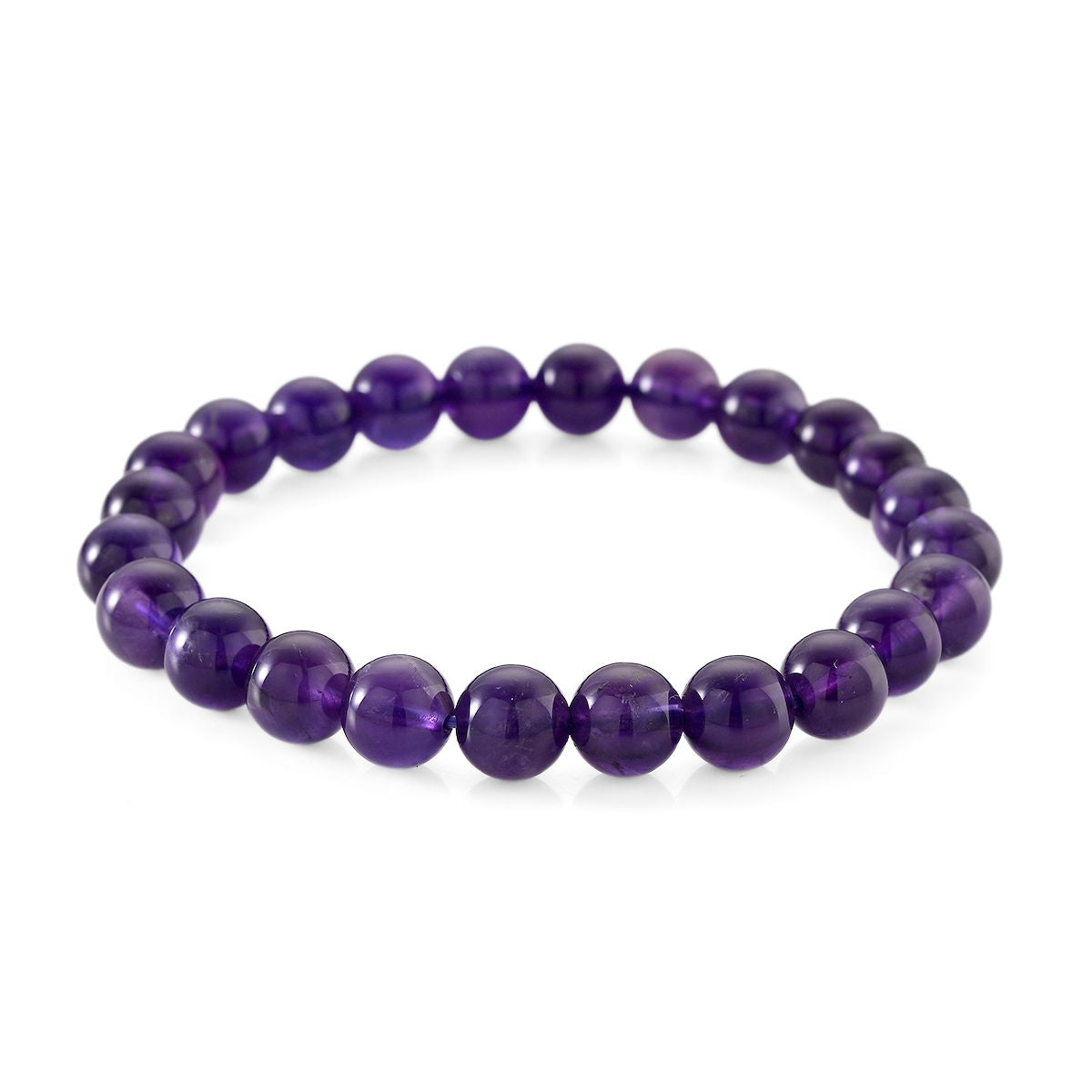 AAA Afrikanischer Amethyst Armband Flexibles (ca. 18-19 cm) ca. 90,00 ct.