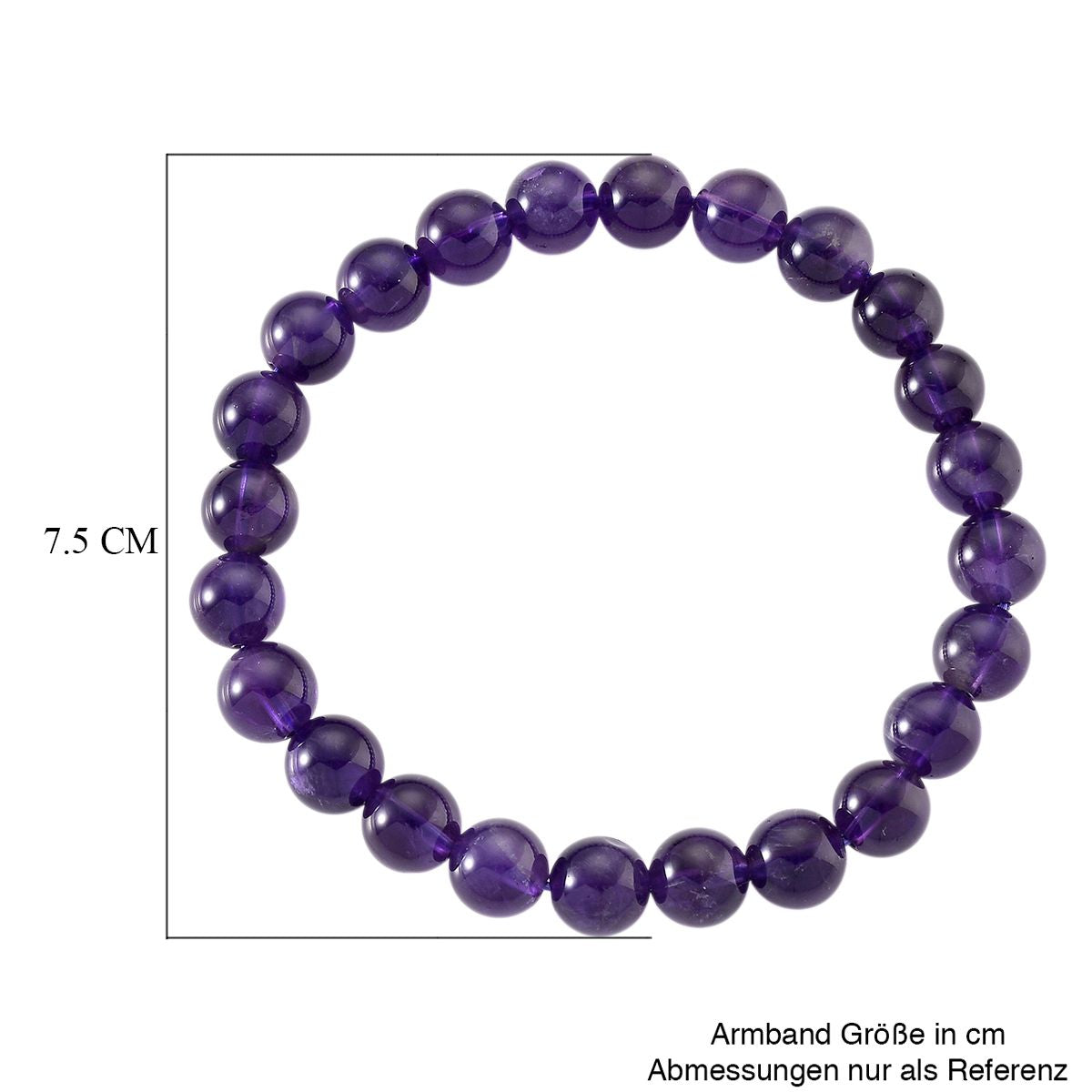 AAA Afrikanischer Amethyst Armband Flexibles (ca. 18-19 cm) ca. 90,00 ct.