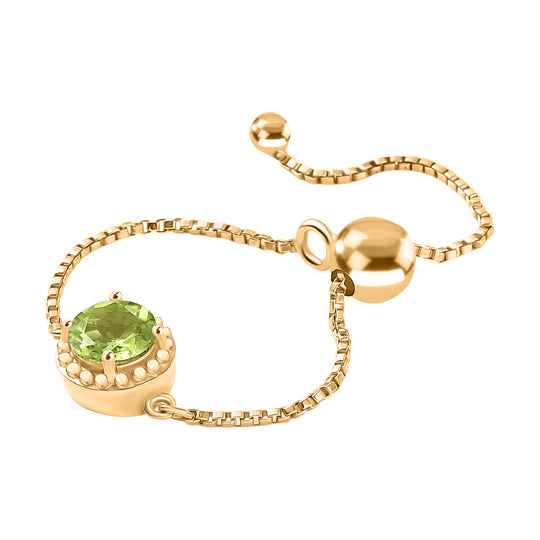 EVER TRUE Peridot Ring Nickelfreies Messing, flexibles von (Größe 21) bis (Größe 21.00) ca. 0.86 ct