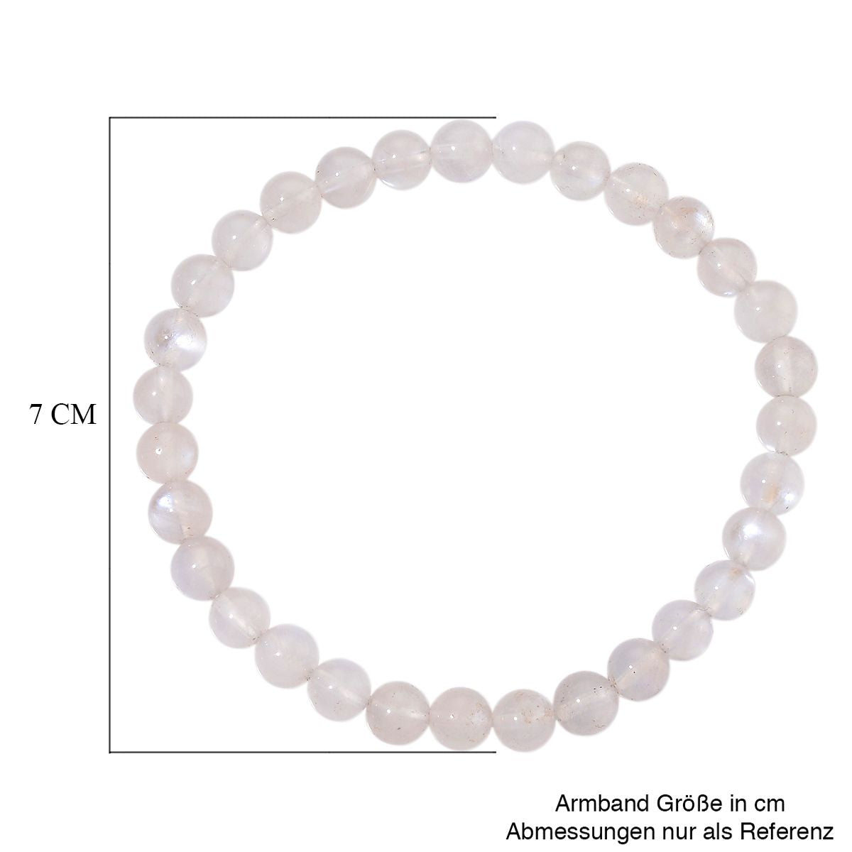 AAA Regenbogen Mondstein Armband Flexibles (ca. 18-19 cm) ca. 50,00 ct.