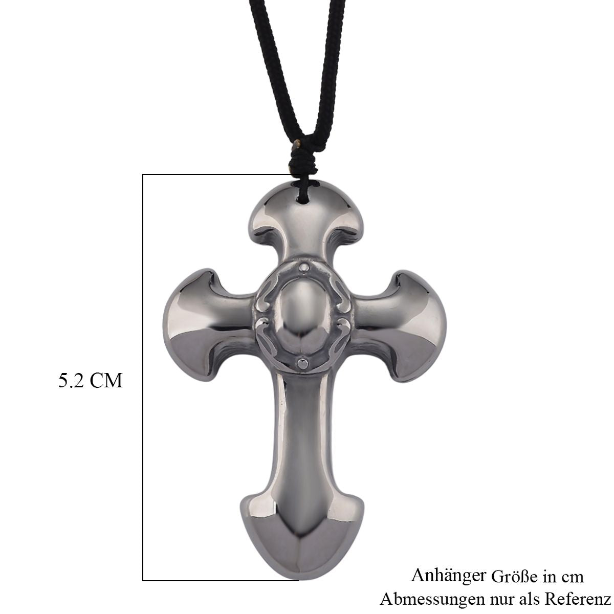 Terahertz Kreuz Halskette, ca. 71 cm, ca. 120.00 ct