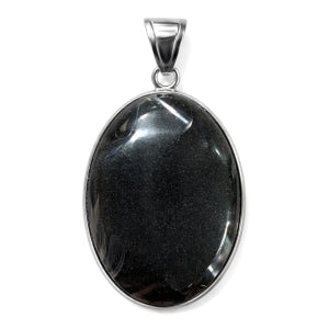 Schwarzer Jaspis Anhänger ca. 50,00 ct.