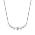 D'Joy Moissanit Halskette ca. 45 cm 925 Silber platiniert, 316L Edelstahl Kette ca. 1.22 ct