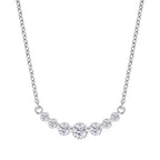 D'Joy Moissanit Halskette ca. 45 cm 925 Silber platiniert, 316L Edelstahl Kette ca. 1.22 ct