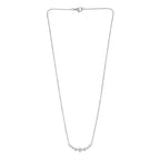 D'Joy Moissanit Halskette ca. 45 cm 925 Silber platiniert, 316L Edelstahl Kette ca. 1.22 ct
