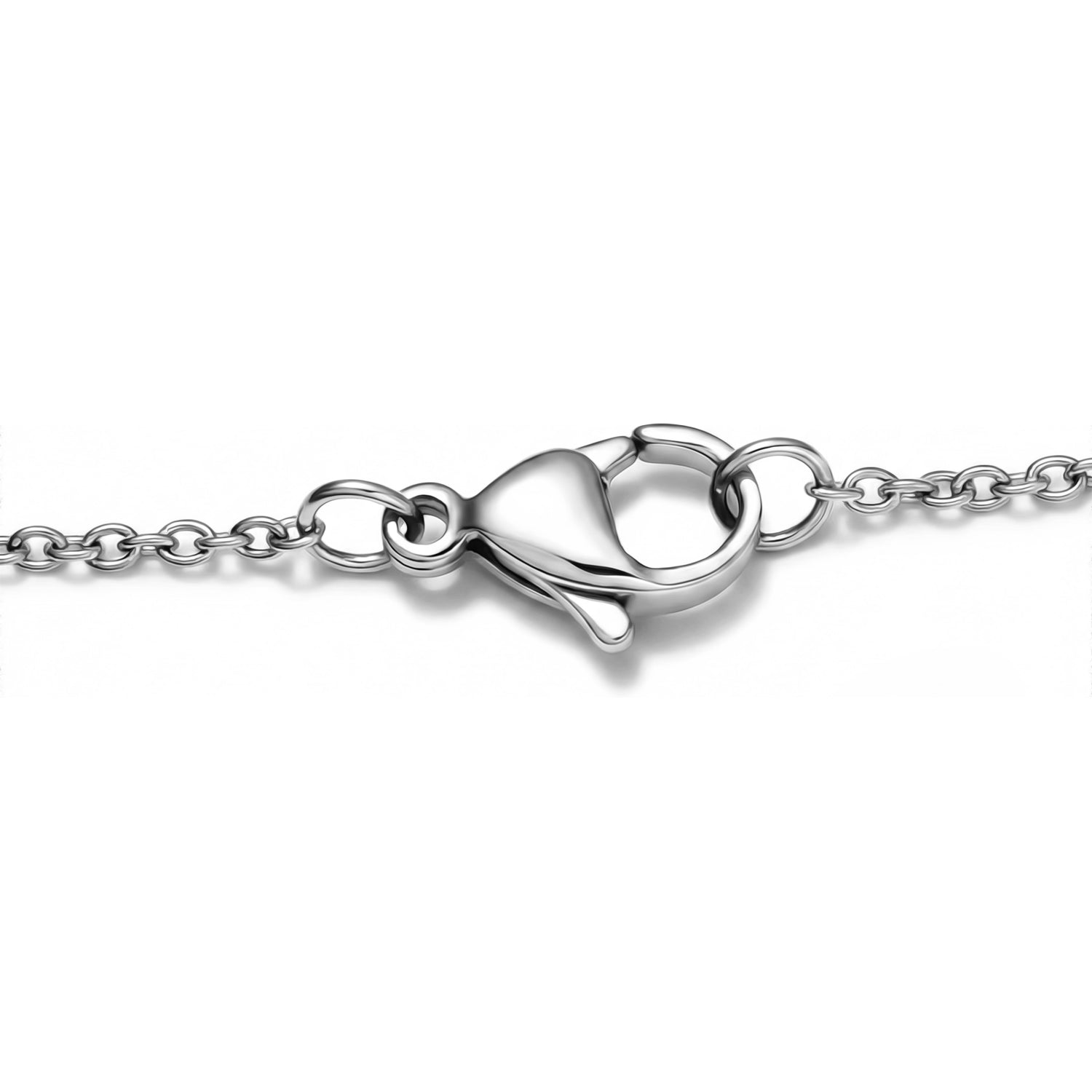 D'Joy Moissanit Halskette ca. 45 cm 925 Silber platiniert, 316L Edelstahl Kette ca. 1.22 ct