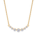 D'Joy Moissanit Halskette ca. 45 cm 925 Silber vergoldet, 316L Edelstahl Kette ca. 1.22 ct