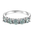 D'Joy blauer Moissanit Ring, 925 Silber rhodiniert - 1,50 ct.