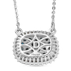 D'Joy Blauer Diamant Halskette ca. 50 cm 925 Silber rhodiniert