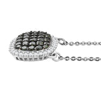 D'Joy Grüner Diamant Halskette ca. 50 cm 925 Silber rhodiniert