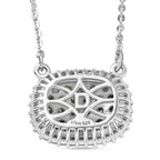 D'Joy Grüner Diamant Halskette ca. 50 cm 925 Silber rhodiniert
