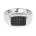 EVER TRUE Blauer Diamant Ring Nickelfreies Messing   (Größe 17.00)