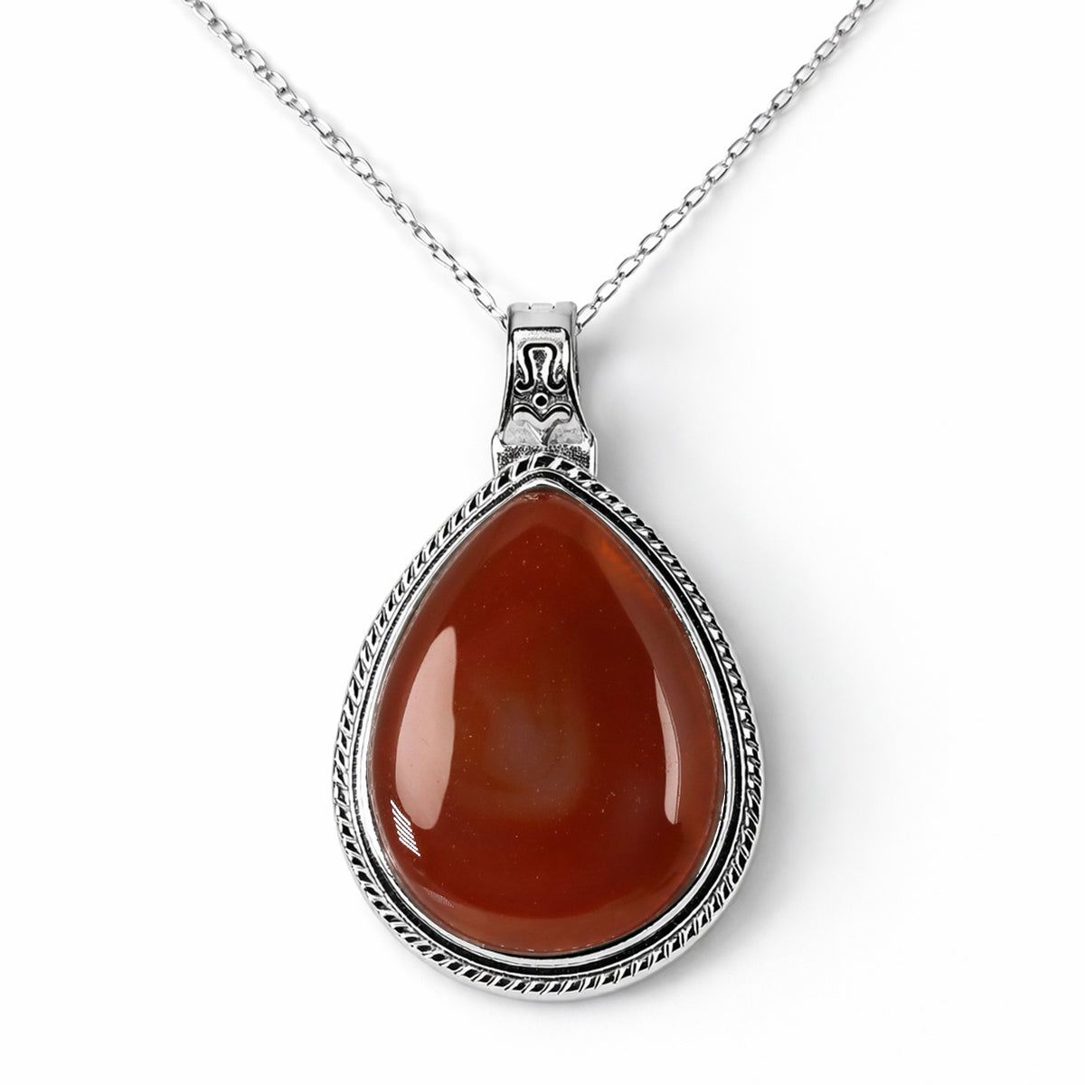 Roter Jaspis Anhänger ca. 50.00 ct