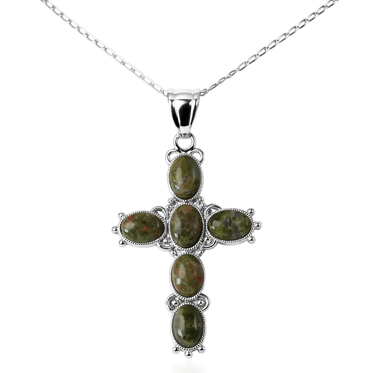 Unakite Anhänger ca. 15.00 ct