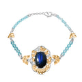 EVER TRUE AAA Labradorit, Apatit Armband ca. 19 cm Nickelfreies Messing Zweifarbige Beschichtung ca. 20.05 ct