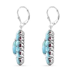 D'Joy Larimar Ohrringe 925 Silber Rhodiniert ca. 28.56 ct