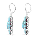 D'Joy Larimar Ohrringe 925 Silber Rhodiniert ca. 28,56 ct.