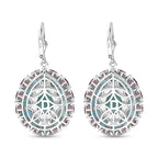 D'Joy Larimar Ohrringe 925 Silber Rhodiniert ca. 28,56 ct.