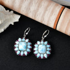 D'Joy Larimar Ohrringe 925 Silber Rhodiniert ca. 30,60 ct.