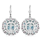 D'Joy Larimar Ohrringe 925 Silber Rhodiniert ca. 30,60 ct.