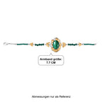 EVER TRUE AAA Malachit, Verde Onyx Armband ca. 19 cm Nickelfreies Messing Zweifarbige Beschichtung ca. 23.25 ct