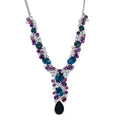 D'Joy London Blau Topas Halskette ca. 45 cm 925 Silber rhodiniert ca. 14,68 ct.