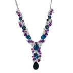 D'Joy London Blau Topas Halskette ca. 45 cm 925 Silber rhodiniert ca. 14,68 ct.