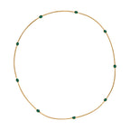 EVER TRUE Verde Onyx Halskette ca. 75 cm Nickelfreies Messing ca. 9.40 ct