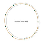EVER TRUE Verde Onyx Halskette ca. 75 cm Nickelfreies Messing ca. 9.40 ct