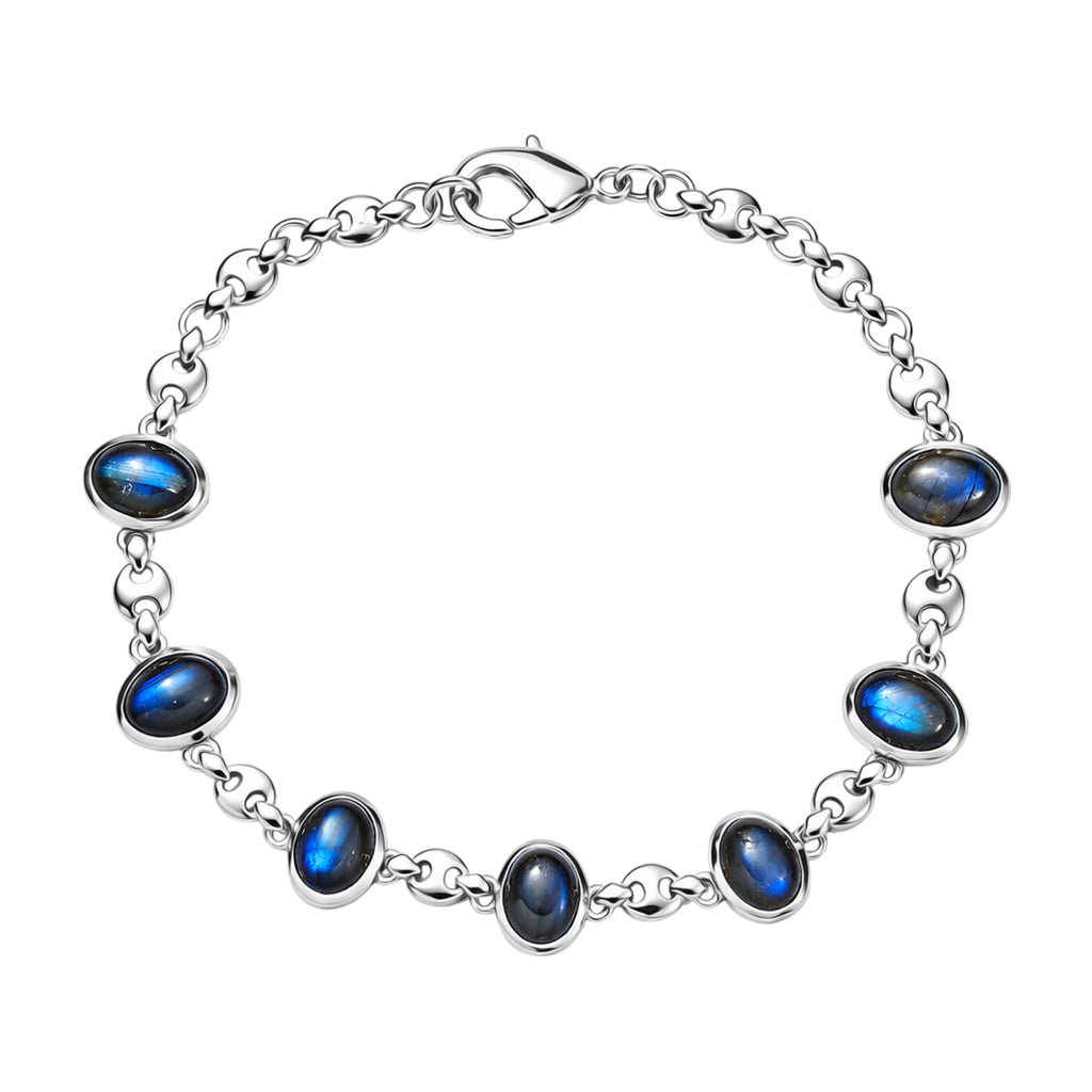 EVER TRUE AAA Labradorit Armband ca. 19 cm Nickelfreies Messing ca. 10.81 ct