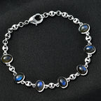 EVER TRUE AAA Labradorit Armband ca. 19 cm Nickelfreies Messing ca. 10.81 ct