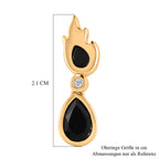 EVER TRUE AA Natürlich Schwarzer Obsidian Ohrringe Nickelfreies Messing ca. 1.41 ct