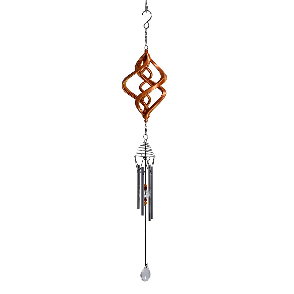 3D Windspiel, Aluminium, 10.3 x 10.3 x 61 cm, Mehrfarbig