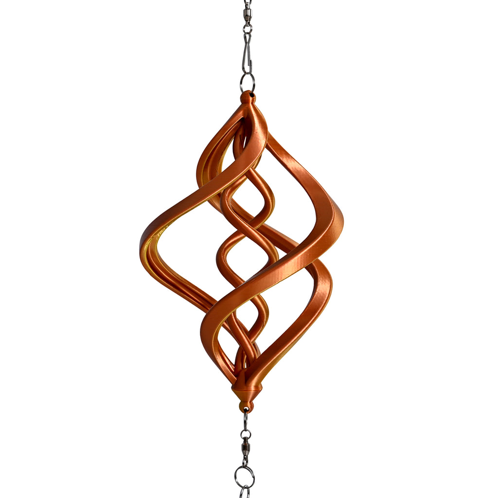 3D Windspiel, Aluminium, 10.3 x 10.3 x 61 cm, Mehrfarbig