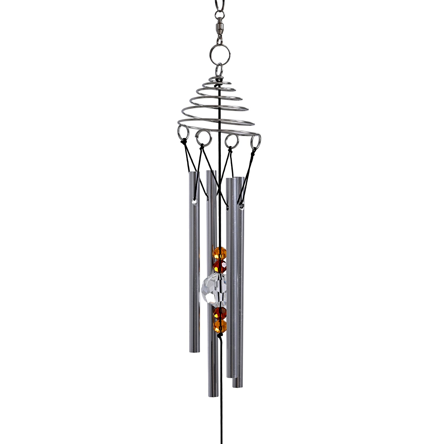 3D Windspiel, Aluminium, 10.3 x 10.3 x 61 cm, Mehrfarbig