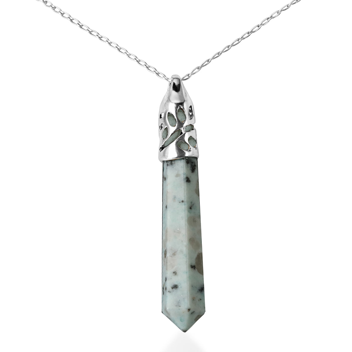 Kiwi-Jaspis Anhänger ca. 30,00 ct.