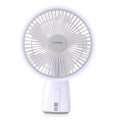 LIVMORE Akku Ventilator, oszillierend, 7 Zoll, Weiß