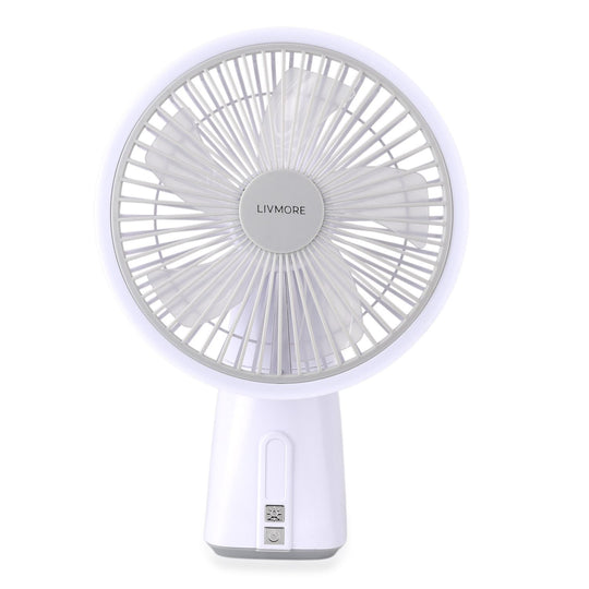 LIVMORE Akku Ventilator, oszillierend, 7 Zoll, Blau