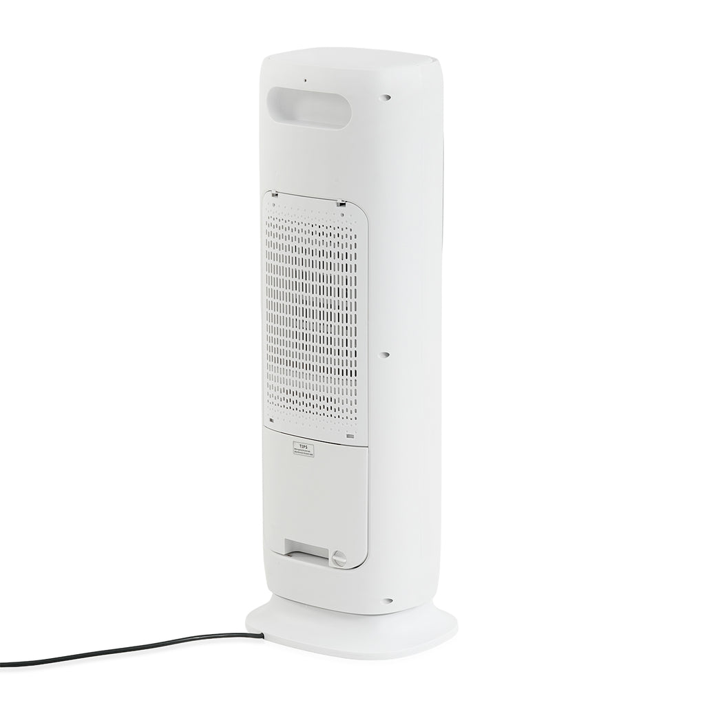 2200 Keramikheizlüfter mit Luftbefeuchter, flügelloser Ventilator, 120 Grad Oszillation, 3 Windstufen, 2 Heizstufen, UV Sterilisation, LED Licht, Fernbedienung, Weiß