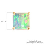 D'Joy AAA Natürlicher, äthiopischer Welo Opal Ohrringe 925 Silber 750 Gelbgold Vermeil ca. 2.91 ct
