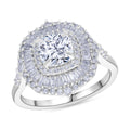 LUXURIANT DIAMOND - Lab Grown Diamant SI-GH Ring 925 Silber 750 Gelbgold vermeil (Größe 20.00) ca. 2,01 ct