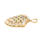 D'Joy AA Natürlicher, äthiopischer Welo Opal Anhänger 925 Silber 750 Gelbgold Vermeil ca. 3,40 ct.