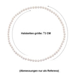 Weiße Edison Perle (9-10 mm) Halskette 70 cm